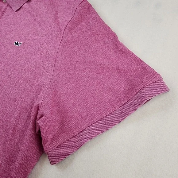 Vineyard Vines Pink Polo Shirt Mens XXL Short Sleeve Whale Logo Edgartown - Picture 6 of 8